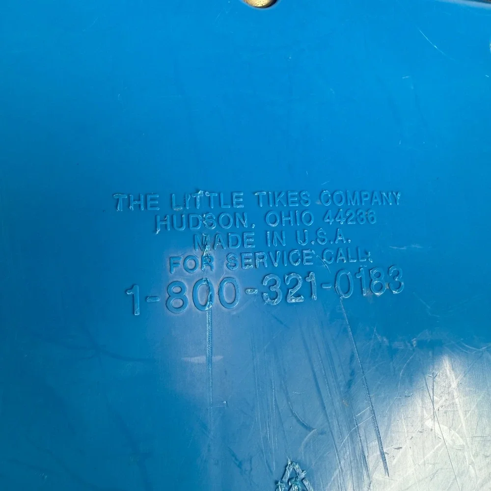 Vintage Little Tikes Blue Race Car Formula 1 Indy Style Number 5 Made in USA